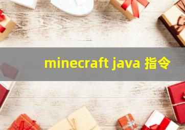 minecraft java 指令